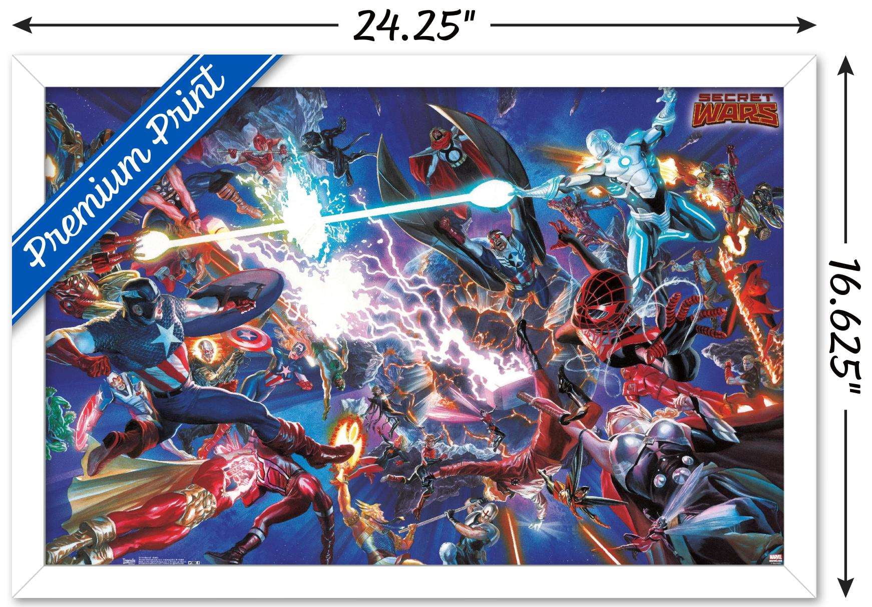 Marvel Comics - Secrets Wars - Battle Wall Poster, 14.725" x 22.375", Framed