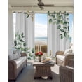 thumbnail image 4 of Spring Leaf Blackout Curtains 84 Inch Length Colorlife Summer Floral Countryside Thermal Insulated Window Curtain Window Drapes 2 Panels for Bedroom Living Room 52"Wx84"L, 4 of 9
