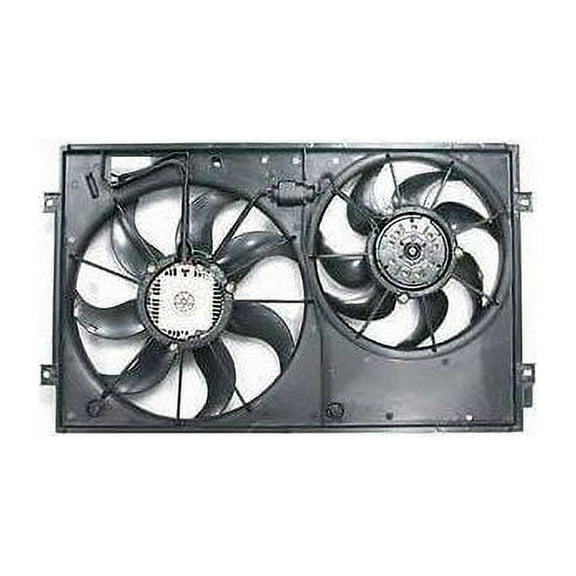 Radiator Fan Assembly - Compatible with 2005 - 2018 Volkswagen Jetta Sedan 2.5L 5-Cylinder GAS 2006 2007 2008 2009 2010 2011 2012 2013 2014 2015 2016 2017