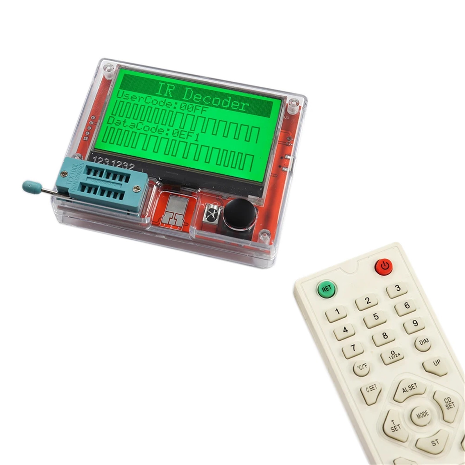 LCR-T10H Digital Transistor Tester Multimeter Diode Triode Capacitance ESR Meter MOS/PNP/NPN LCR LCD Display Screen ,Accurate and Speed