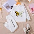 thumbnail image 2 of Kogui Outfit for Girls Kids Print Hoodie and Pants Set Hooded Sweatshirt Sweatpants Outfit for Girls Size 5T 6T (White,5-6 Years), 2 of 5