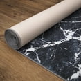 thumbnail image 3 of Marble Black 5 ft. x 7 ft. Machine Washable Abstract Indoor Area Rug, 3 of 5