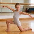 thumbnail image 3 of WAYUTE Girls Romper Crewneck Sleeveless Solid Color Stretchy Seamless Gymnastics Dance Outfits Leotard for Toddler Kids Summer Outfits, 3 of 4
