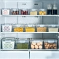 thumbnail image 3 of Household transparent plastic food storage box-Including drain basket,  Portable Breathable Multifunctional Basin, Fast Draining Food Containers with Removable Colander for Fridge S, 3 of 7