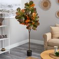 thumbnail image 3 of HomeStock 6Ft. Tuscan Treats Fiddle Leaf Artificial Tree, 3 of 4