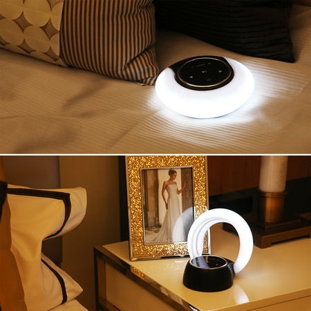 

PAXLYH Portable Bluetooth Speaker - Stereo Sound Speaker Night Light Led Lights Table Lamp Selectable Light Brightness Special Holiday Gift Stylish Desktop Decoration White