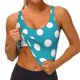 thumbnail image 3 of Balery Sky Blue And White Polka Dot Sujetadores deportivos con espalda cruzada para mujer, acolchados, sin costuras, de alto impacto, ideales para yoga, gimnasio, entrenamiento y fitness.-, 3 of 8