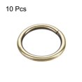 thumbnail image 3 of 25mm ID 3.8mm Thickness Metal O Ring Iron Bronze Tone 10 Pack, 3 of 4