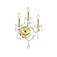 thumbnail image 3 of St. Francis 3 light Gold Wall Sconce Clear Royal Cut Crystal, 3 of 6