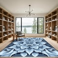 thumbnail image 2 of ODIKA 3'x5' Machine Washable Non-Slip Area Rug, Geometric Blue High Traffic Rug, Blue, 1084027, 2 of 7