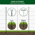 thumbnail image 4 of 1 Package [Premium Project] Metal Outdoor Fence 10 Pieces Without Door, Inner Arc Design, 10 Mesh Pieces + 10 Round Head Ground Plugs + 1 6-Point Wooden Hammer, 4 of 8