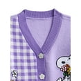 thumbnail image 2 of Peanuts Button Down V Neck Cardigan with Long Sleeves, Sizes XS-XL, 2 of 3