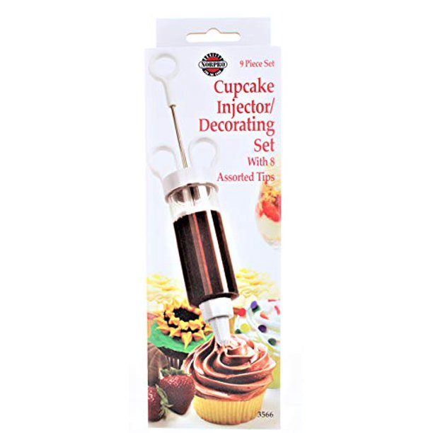 Norpro 3566 9 Piece Cupcake Injector & Decorating Set