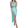 thumbnail image 1 of Sunloudy, vestido Halter sin mangas para mujer, verano, informal, Color sólido, recortado, cordón fruncido, abertura lateral, vestido de fiesta, ropa de calle para Club Sunloudy  moda, 1 of 7