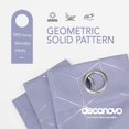 thumbnail image 3 of Cortinas opacas Deconovo con estampado de diamantes plateados, aislantes térmicos, con ojales, color morado claro/diamante, 132 cm de ancho x 137 cm de largo, para habitación infantil, 3 of 7