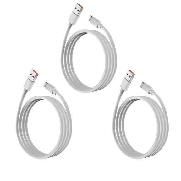 GJX 3 Pack 6.6ft USB C Cable 66W Fast Charging, 6A High Current Type C Charger Cord for Smartphones, Tablets, Laptops