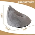 thumbnail image 2 of Bean Bag Chairs Sherpa Lazy Sofa, Giant Beanbag Chairs for Adults, Teenagers with Stuffed High Density Foam Filling, Comfy Chair for Living Room, Bedroom, 2 of 9