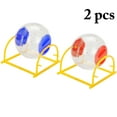 thumbnail image 2 of Balle de Course pour Hamster en Plastique 2 Pcs Jouet d'Exercice pour Hamster Balle de Jogging avec Support, 2 of 10