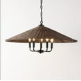 thumbnail image 2 of SAFAVIEH Palmera 5-Light LED Black Rattan Pendant Light with Shade, 2 of 8