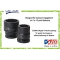 thumbnail image 3 of 15/16" x 3/4" Drive 12 Point Shallow Supertorque™ Socket, Black Industrial Finish. Suitable For Impact Use. Williams® # JHW38430, 3 of 7