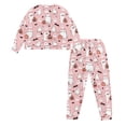thumbnail image 2 of HELLHERO Halloween Pajama Set for Women Cat Bat Pumpkin Printed Sleepwear Soft 2 Piece Pjs Set Long Sleeve Tops Jogger Pants Pajama Sets, S, 2 of 5