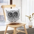thumbnail image 5 of LALILO Throw Pillow Covers Decorative Owl Free Art Owl Feather Cushion Cover 18" x 18", 2 Pack, 5 of 6