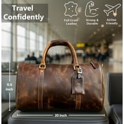 Leather Duffle Bag for Men Travel Gym Sports Carry on Luggage Duffel Bag Overnight Weekender Gift by Rustic Town