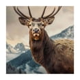 thumbnail image 4 of WYYP Deer Antlers Mountains Square Table Cover 100% Polyester Fiber 46*46, 4 of 8