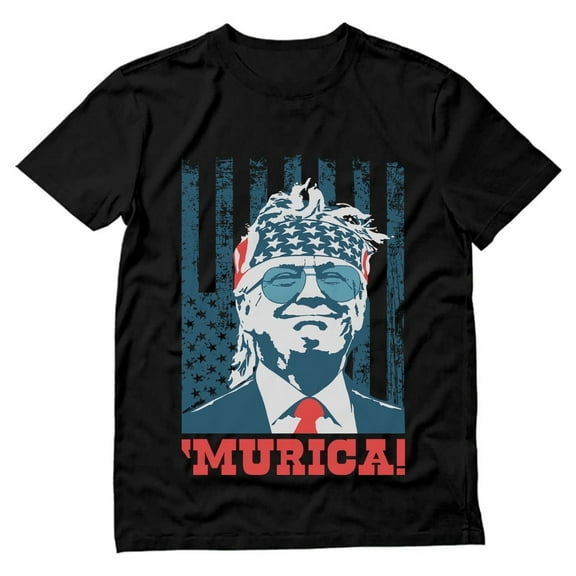 Donald Trump Shirt Murica 4th of July Patriotic American Party USA T-Shirt, Celebrate Independence Day with This Funny and Bold Trump Graphic Tee, Ideal for Patriotic Parties, Barbecues