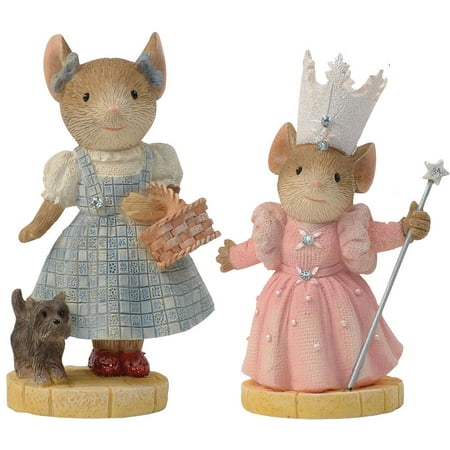 (Set) The Wizard Of Oz Mouse Figures - Dorothy And Glinda The Good Witch