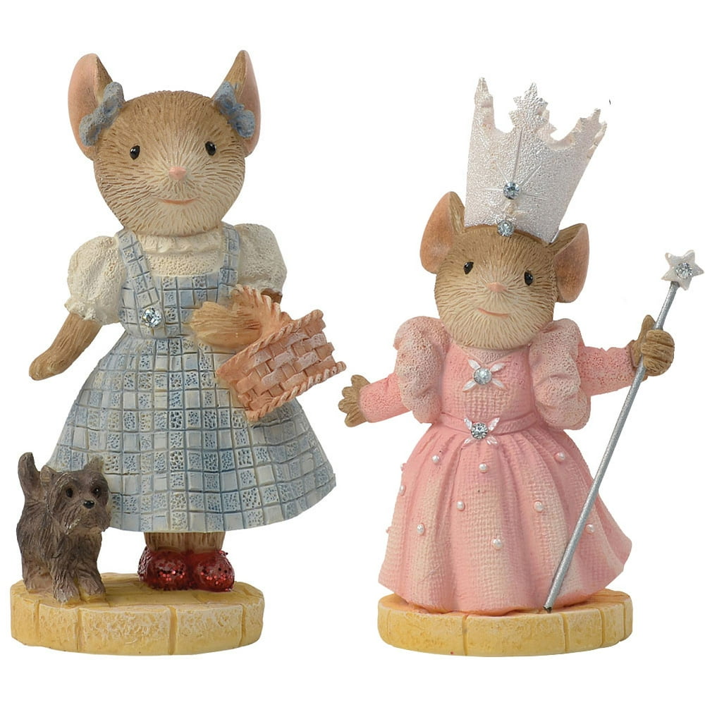 (Set) The Wizard Of Oz Mouse Figures Dorothy And Glinda The Good