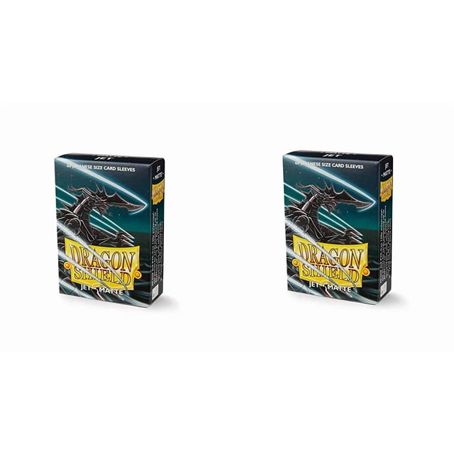 2 Packs Dragon Shield Matte Mini Japanese Jet 60 ct Card Sleeves Value Bundle!