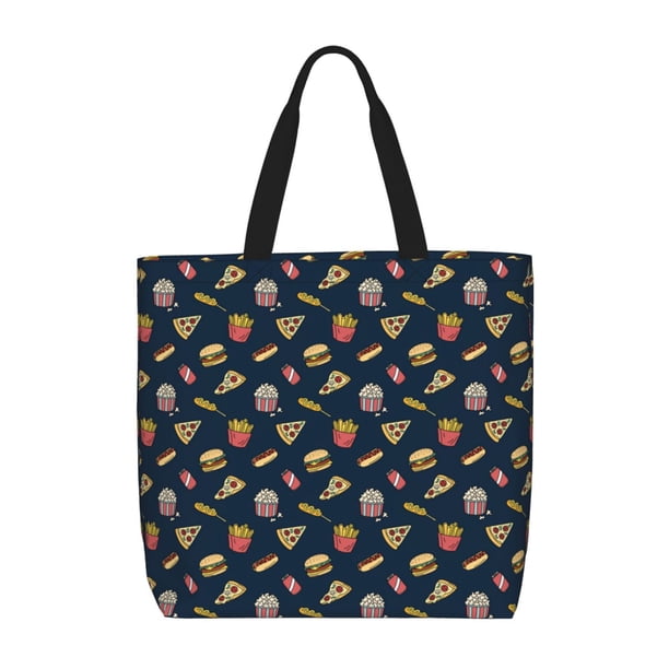 Balery Fastfood Bolsa de Mano para Mujeres con Cremallera, Bolsa de Gimnasio con Compartimentos, Bolsa para Laptop, Bolsa para Trabajo
