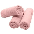 thumbnail image 3 of Luxury Hotel & Spa Collection, 100% Turkish Cotton 700 GSM Cloth, for Body wash, Makeup Remover & Facial Cleaning, face, Dobby Border Soft washcloths Towel Set 13" X 13", Pink, Set of 6, 3 of 5