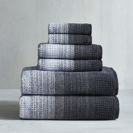 Better Homes & Gardens Signature Soft Heathered 6 Piece Towel Set, Gray Shadow