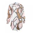 thumbnail image 1 of Robe Chemise Mini Aguichant pour Femmes Modèles Manches Longues à Enfiler Col en V Tendance Robe Chemise Assortie, 1 of 5