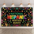 thumbnail image 2 of Hispanic Heritage Month Festival Backdrop Mexican History Month Photography Background Latin Spanish Party Decorations Photo Banner Props with Four Holes Easy to Hang, 2 of 3