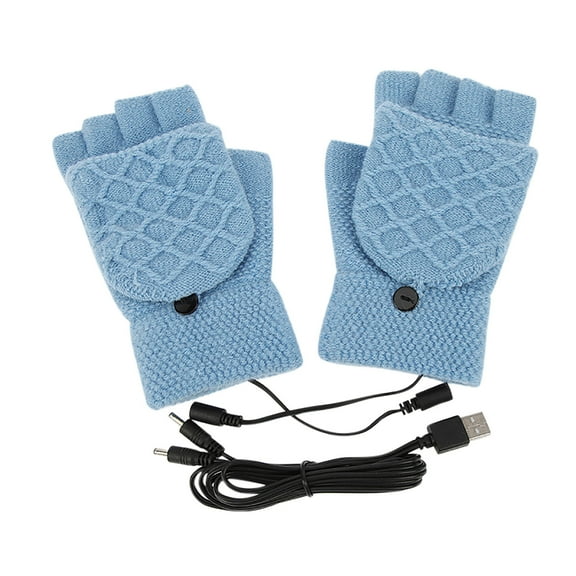 Unisex Heated Gloves Rechargeable Smart Electric Heating Gloves with 3 Heating Levels Winter Fingerless Work Gloves