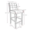 thumbnail image 3 of Home Square 25" Counter Barstool in Black Bonded Leather - Set of 3, 3 of 6