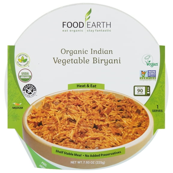 Food Earth Entree Vegetable Biryani 7.93 oz (Pack Of 6)
