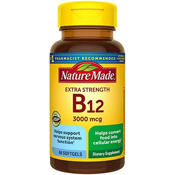 Nature Made Extra Strength Vitamin B12 3000 mcg, Dietary Supplement for