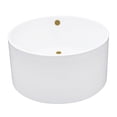 thumbnail image 2 of Kingston Brass VTRO454523M7 45" Acrylic Round Double Ended Freestanding Tub with Overflow/Drain Assembly, Glossy White/Brushed Brass, 2 of 8