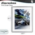 thumbnail image 4 of Stupell Industries Contemporary Speedy Racecar with Flags Gray Framed Print Under Glass, 17 x 21, by Christine Simpson Art, 4 of 8