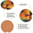 thumbnail image 2 of Coolnut Sunset Oil Painting Car Coasters 2 Pack Drinks Absorbent Ceramic Stone Car Coasters with Fingertip Grip Car Cup Holder Coasters Home Decor Gifts, 2 of 6