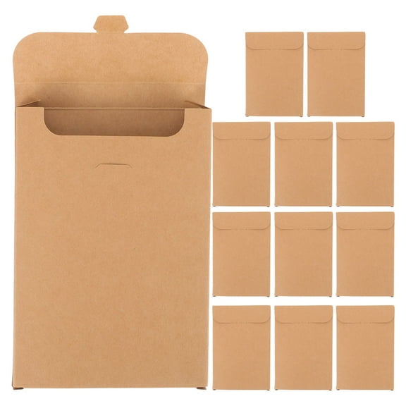 12 Pcs Postcard Box Kraft Paper Packaging Boxes Postcard Packing Case Small Envelopes