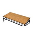 thumbnail image 3 of Bowery Hill Modern Metal Coffee Table in Oak and Black, 3 of 5