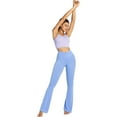 thumbnail image 3 of Flare Yoga Pants, Crossover Yoga Pants with Tummy Control, High-Waisted and Wide Leg, 3 of 6