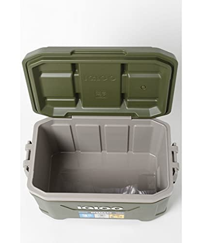 Igloo 60367 Sportsman Latitude 52 Cooler Box, Approx. 11.2 gal 49 L, Sportsman, Latitude, Outdoor, Camping, Leisure, Fishing, Green