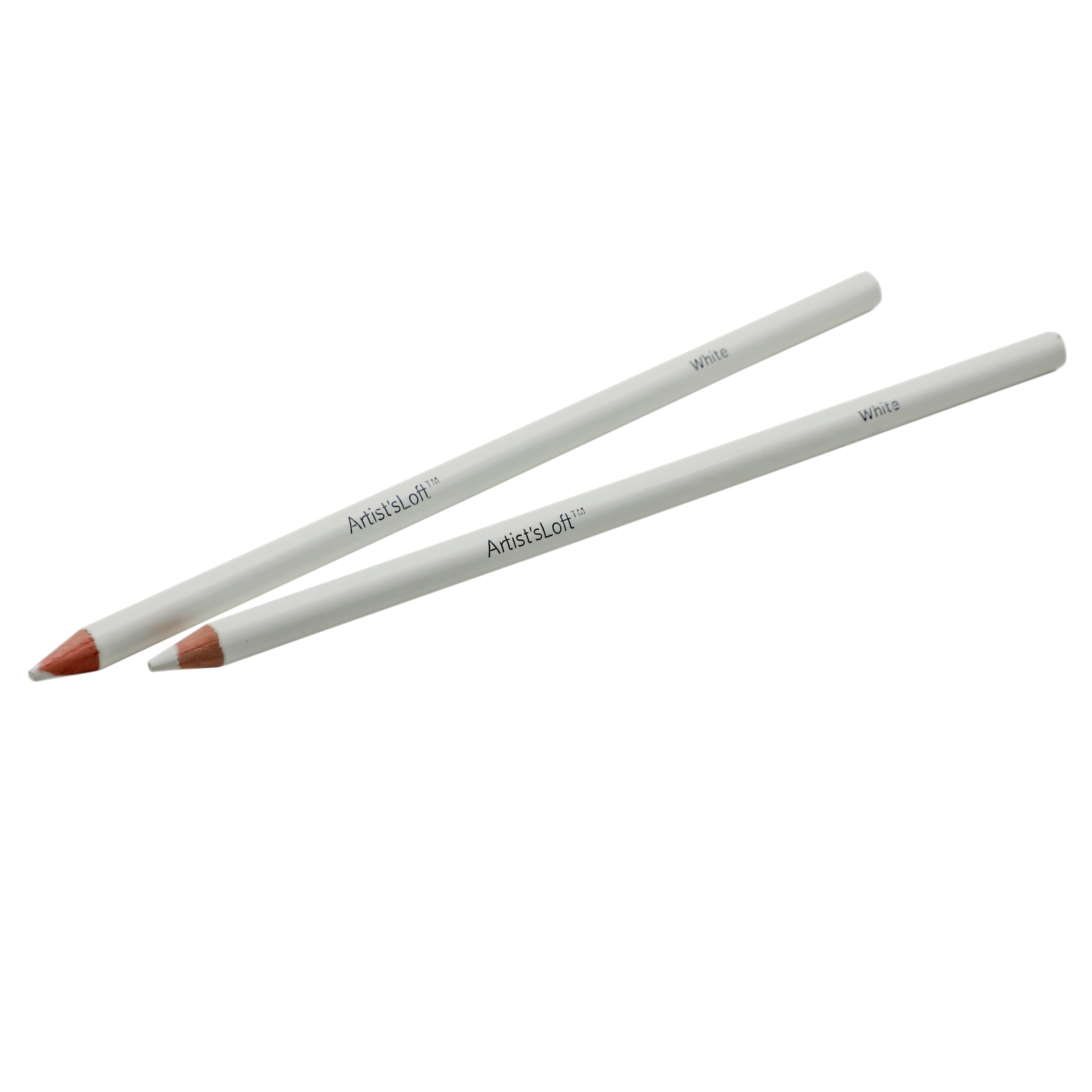 White Charcoal Pencils by Artist's Loft - Ideal for Sketching - Shading & Highlights – Smooth Application for Drawing & Mixed Media - 12 Pack
