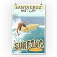thumbnail image 2 of Santa Cruz, California, West Cliff Surfer Scene (9x12 Wall Art Print, Home Decor), 2 of 3